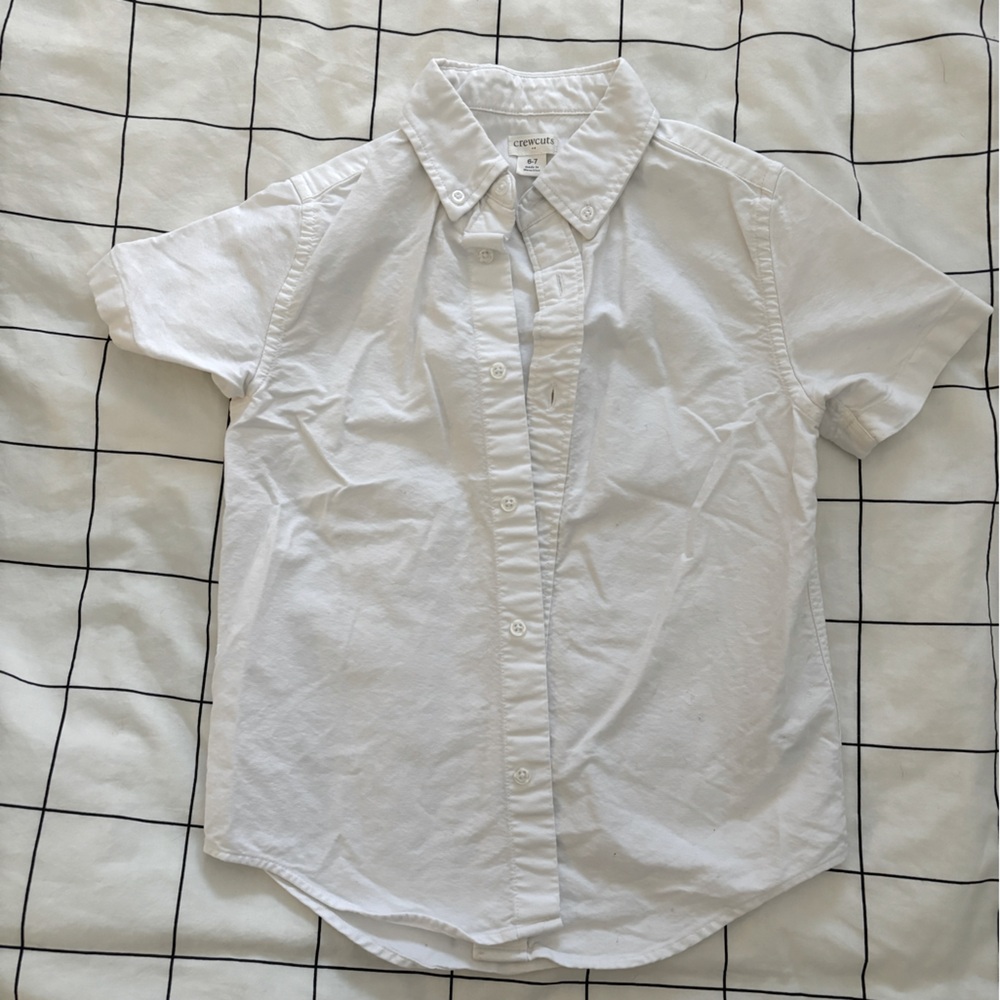 Crewcuts boys short sleeve button down size 6-7